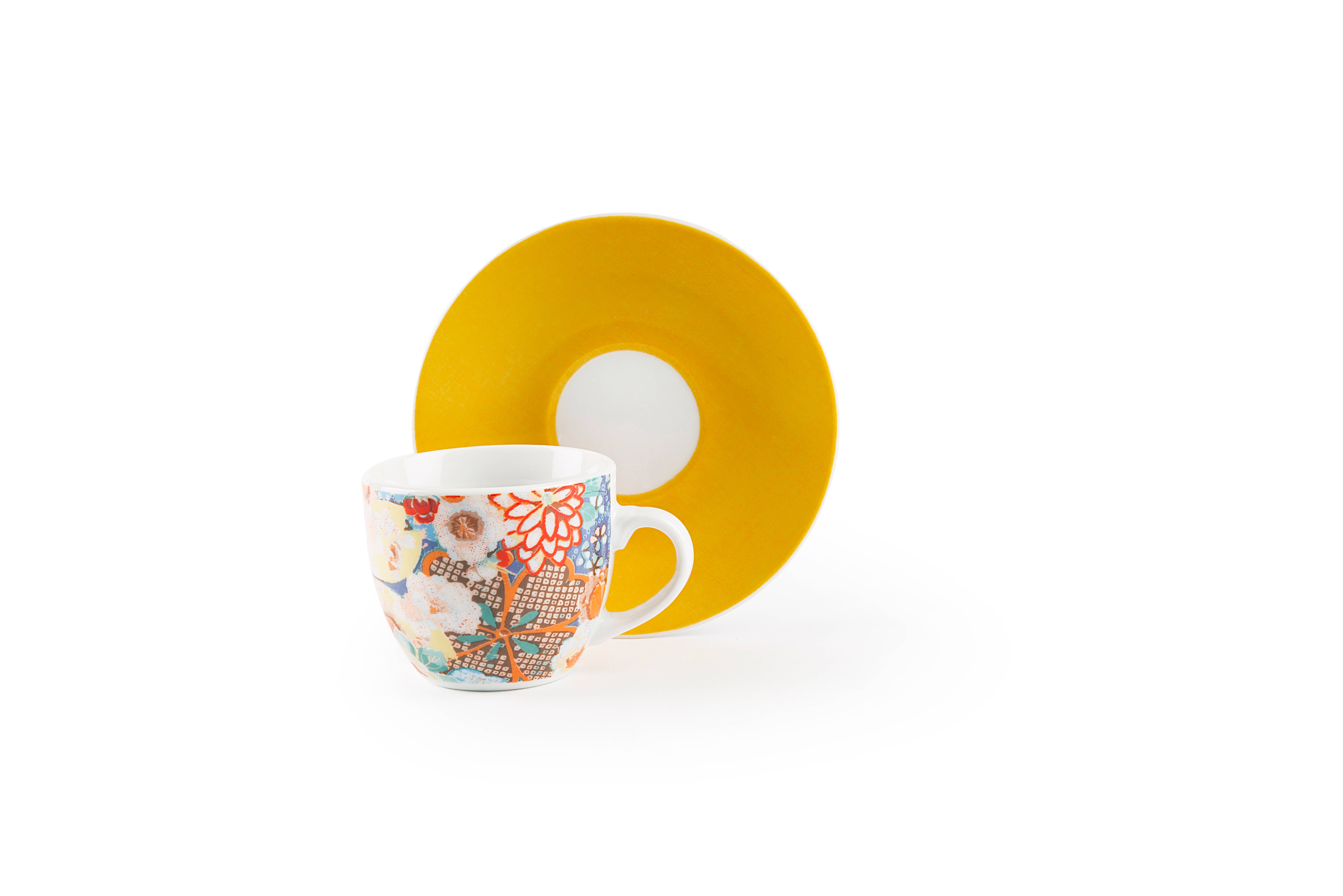 multicolour Set of 6 Kimono Coffee Cups for wholesale on Faire8