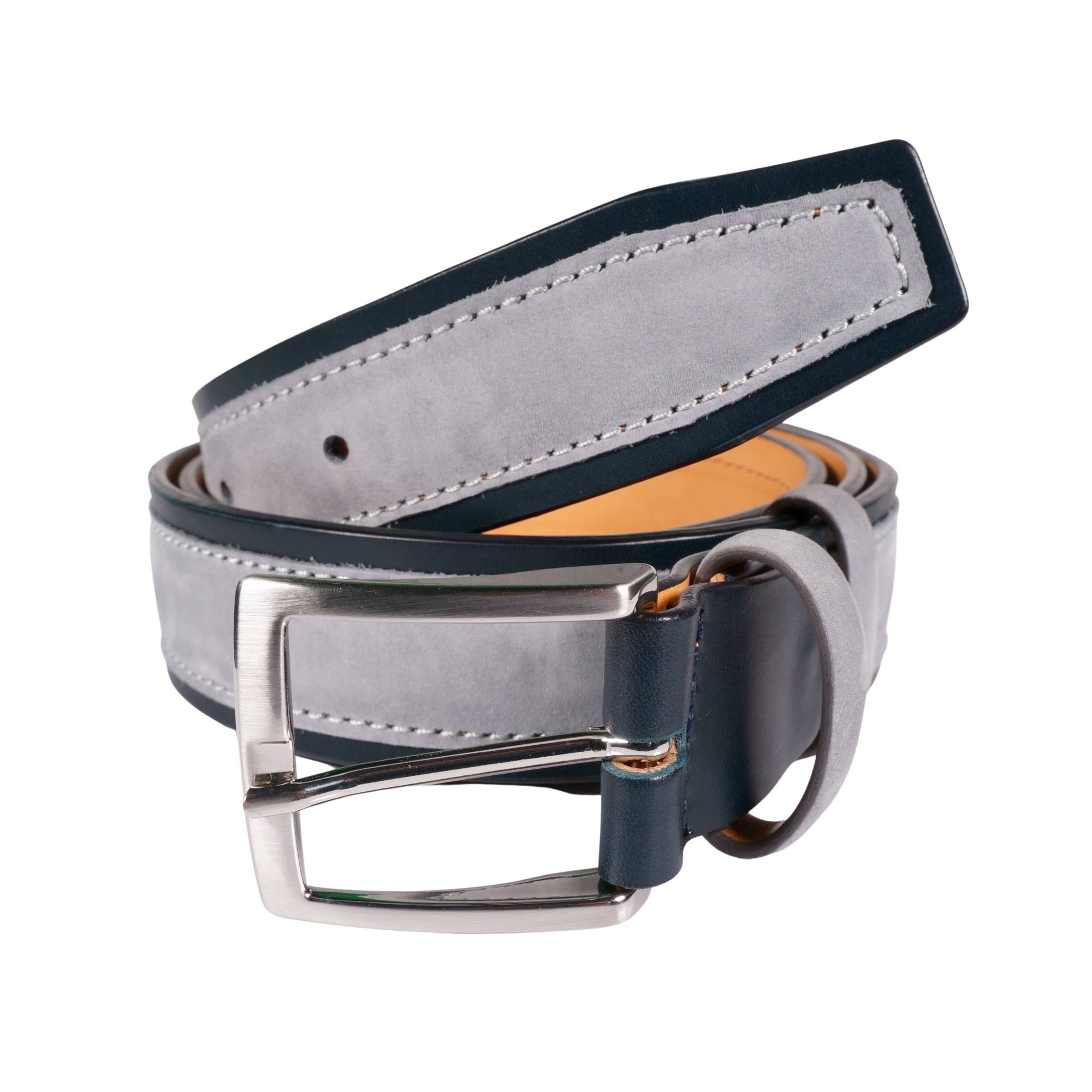 Tailorbelt - Wholesale Belt - Men's - Deep Blue and light gray nubuck men's sports belt