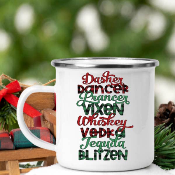 Dasher prancer vodka blitz xícara de natal caneca de café coco por atacado de The Candy Collections