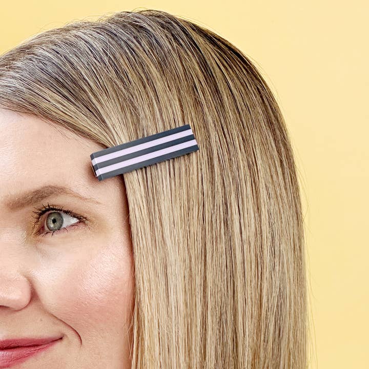 Combinist Goods - Wholesale Hair Clip - Women's - Striped Hair Clip | Large7