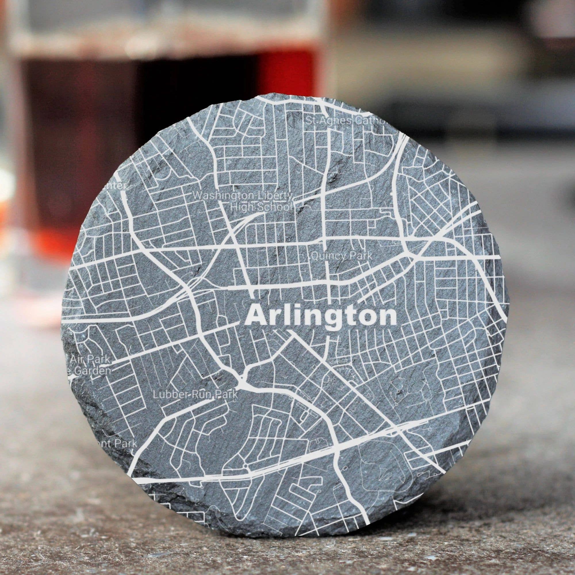 Blue Ridge Mountain Gifts - Wholesale Coasters - Any Custom Map - UV Printed Slate Coasters - Your City/Town3
