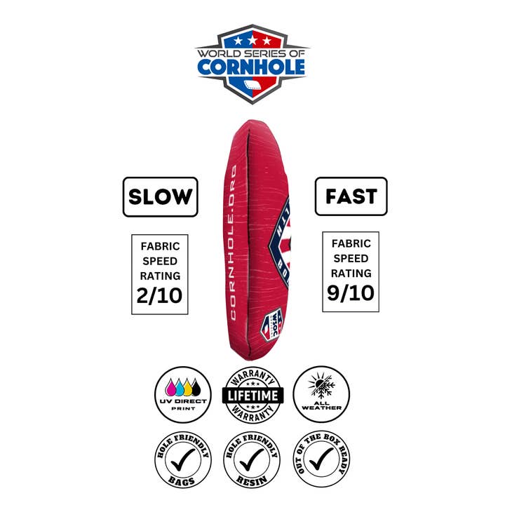 Skip's Garage - Wholesale Cornhole - Stealth Bomber Red Cornhole Bags - Professional Rapter 5.5