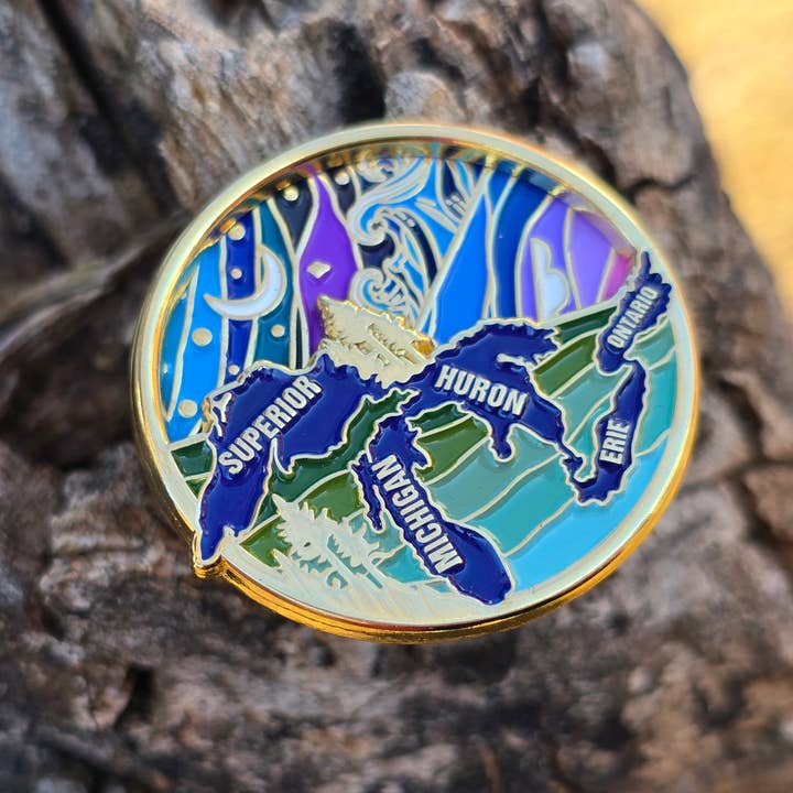 Art Factory LLC - Wholesale Lapel Pin/Button - Great Lakes spinning enamel pin10