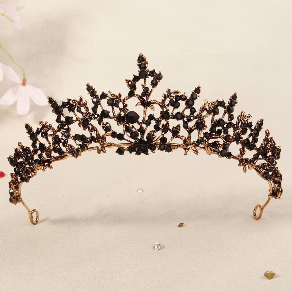 Tourtiwi - Wholesale Tiara - Women's - Obsidian Tiara Rhinestone Alloy Headdress Black Crown11