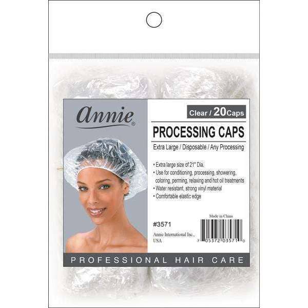 Annie International, Inc. - Wholesale Hair Towel/Wrap - Annie Processing Caps XL 20Pc Clear
