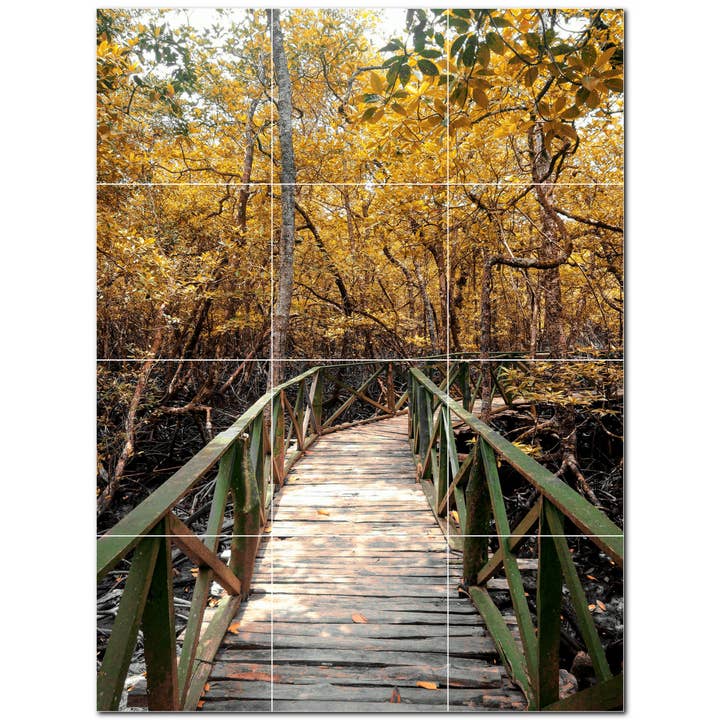 Peinture murale en céramique Bridge PT500249 pour la vente par Picture-Tiles.com