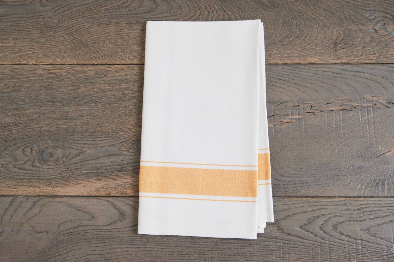 Verve Culture - Wholesale Tea Towel - Classic Italian Kitchen Towel - Herringbone Yellow3