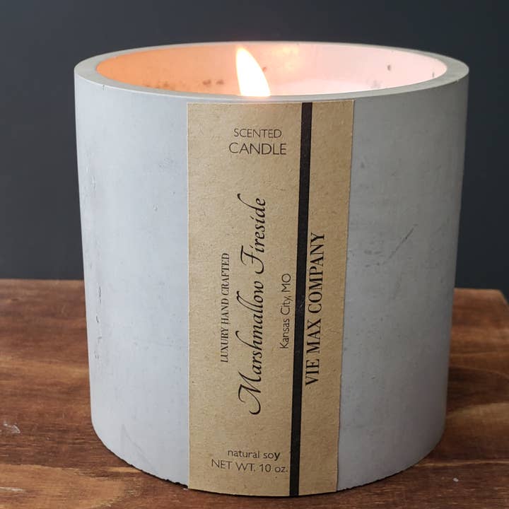 Vie Max Company – wholesale Jar/filled candle – Cement Candle - Christmas Tree3