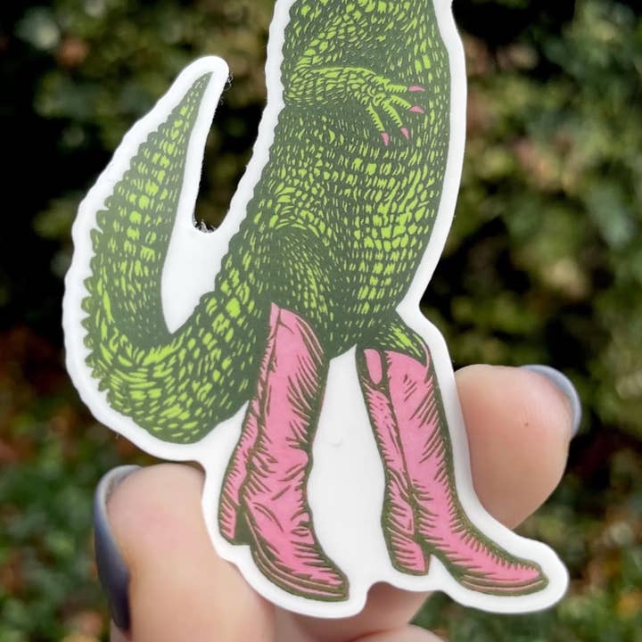 Augury Press - Wholesale Sticker - Cowboy Alligator Sticker1