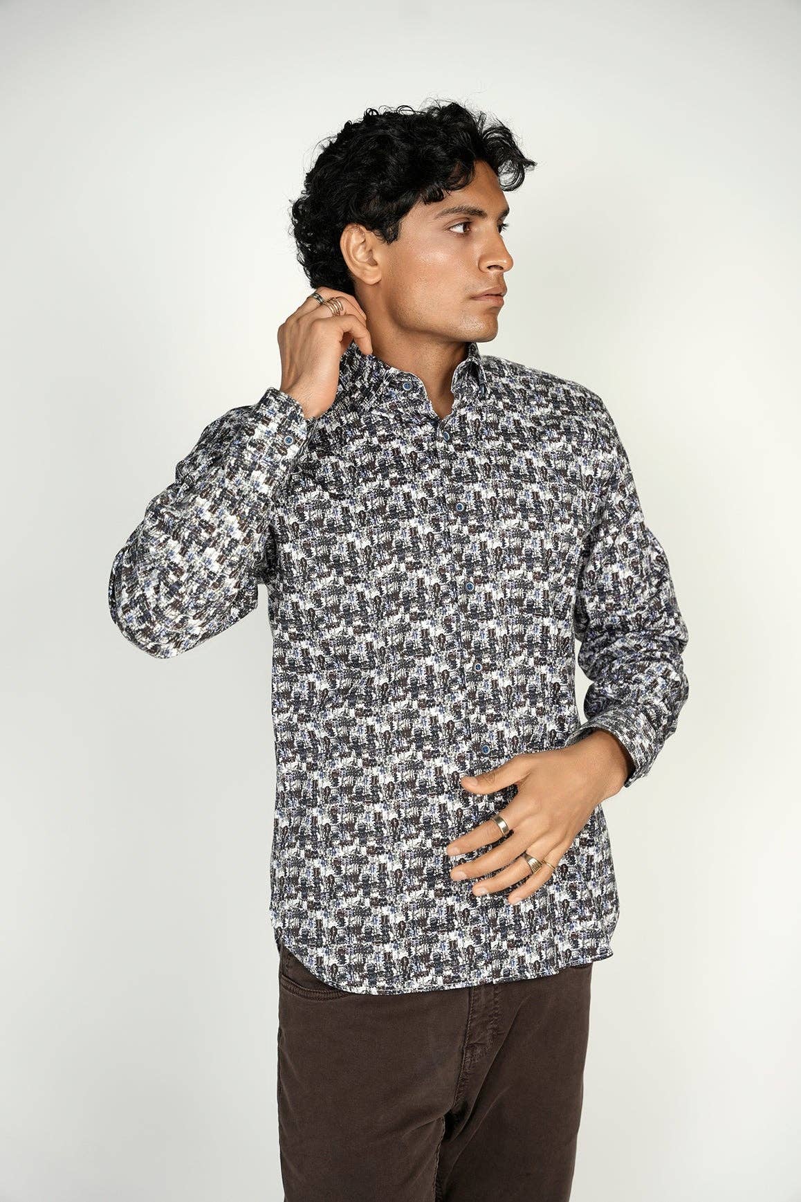 Luchiano Visconti – Camisa de botões - Homem por atacado – Coleção Assinatura Camisa Linha Daggered2