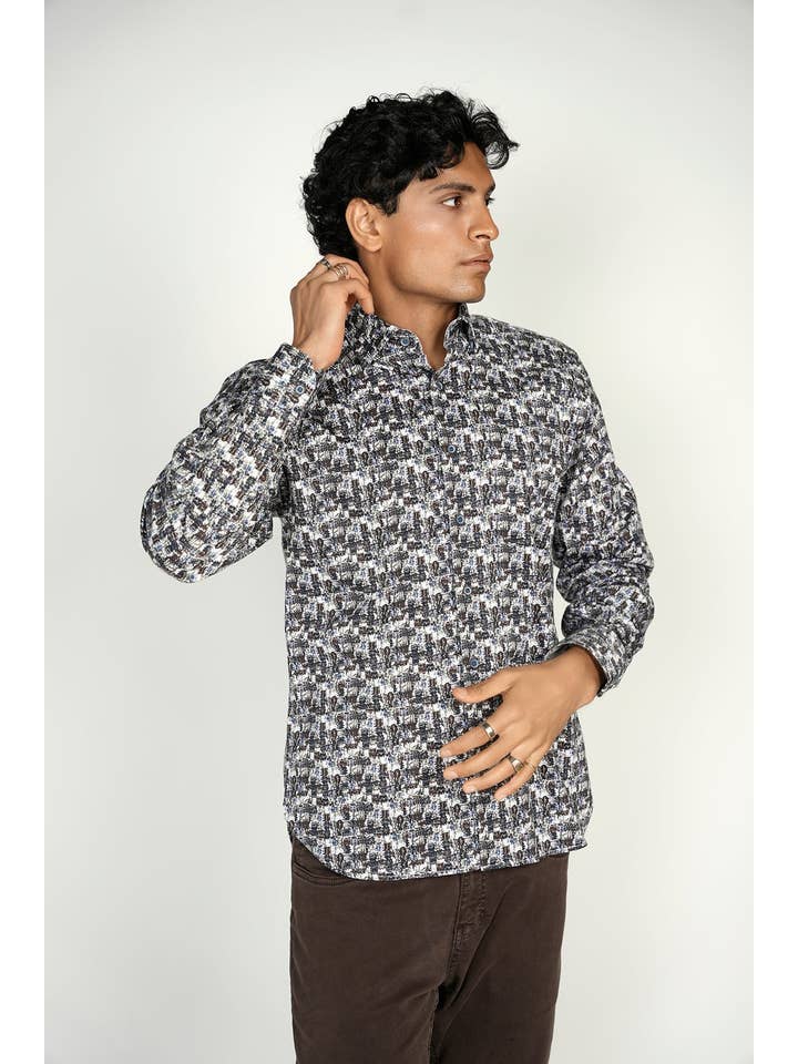 Luchiano Visconti - Vendita all'ingrosso Camicia button down - Uomo - Collezione Firma Maglia a Righe Daggered2