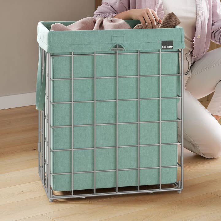 Laundry Hamper with Metal Wire Frame, 23.8 Gal. (90L) 4- for wholesale by Greenwestons
