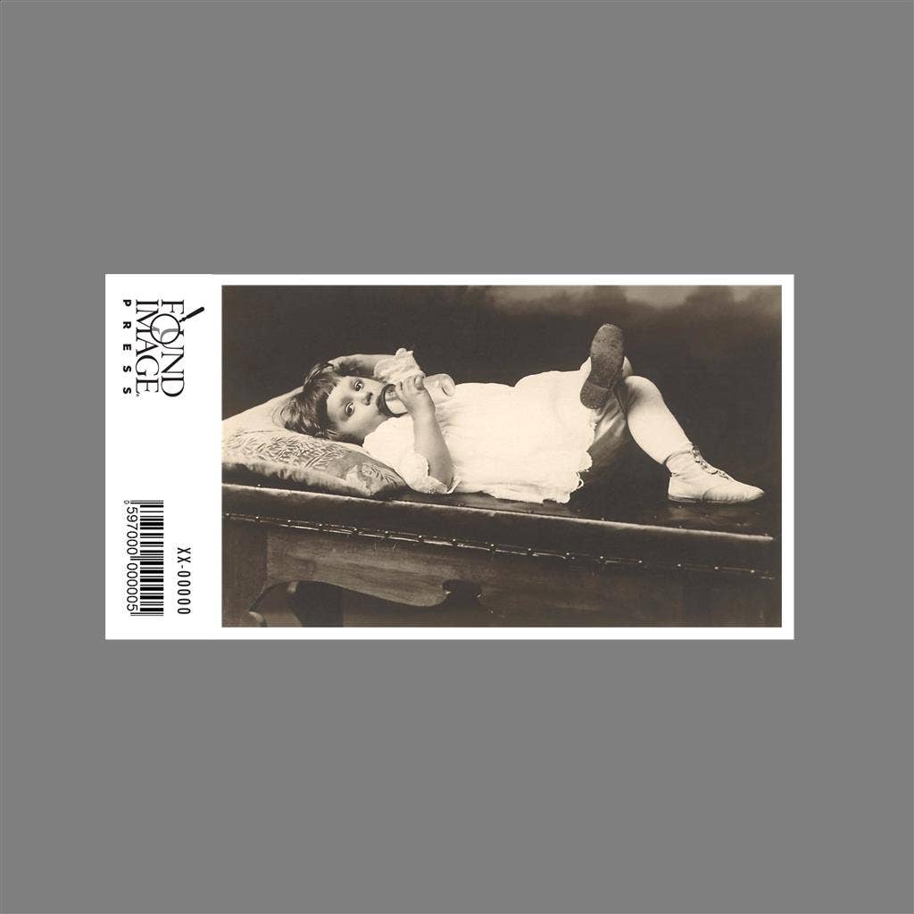 Found Image Press - Wholesale Sticker - Sticker AA-82 Child Drinking out of Bottle1