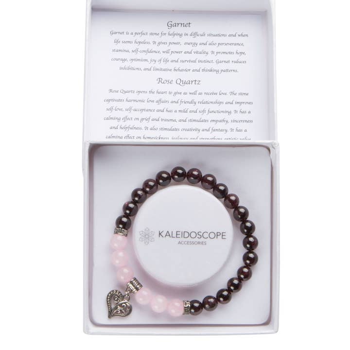 Kaleidoscope Accessories - Wholesale Beaded Bracelet - 12-PC Boxed Semi-Precious Stone Bracelet Assortment6