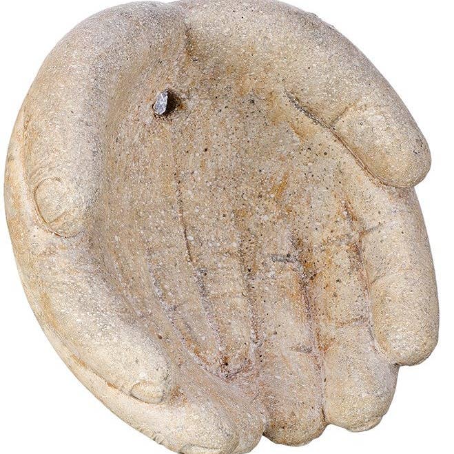 Resin Cupped Hand Wall Decor - 5" for wholesale by Will's Company