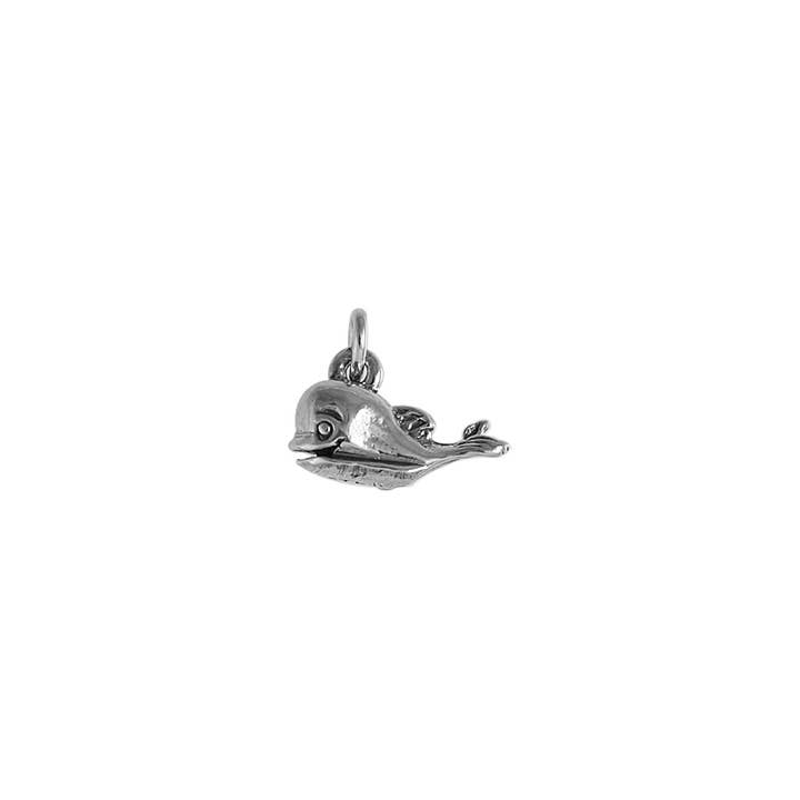 3D Mini Whale Charm för wholesale av G2 Silver