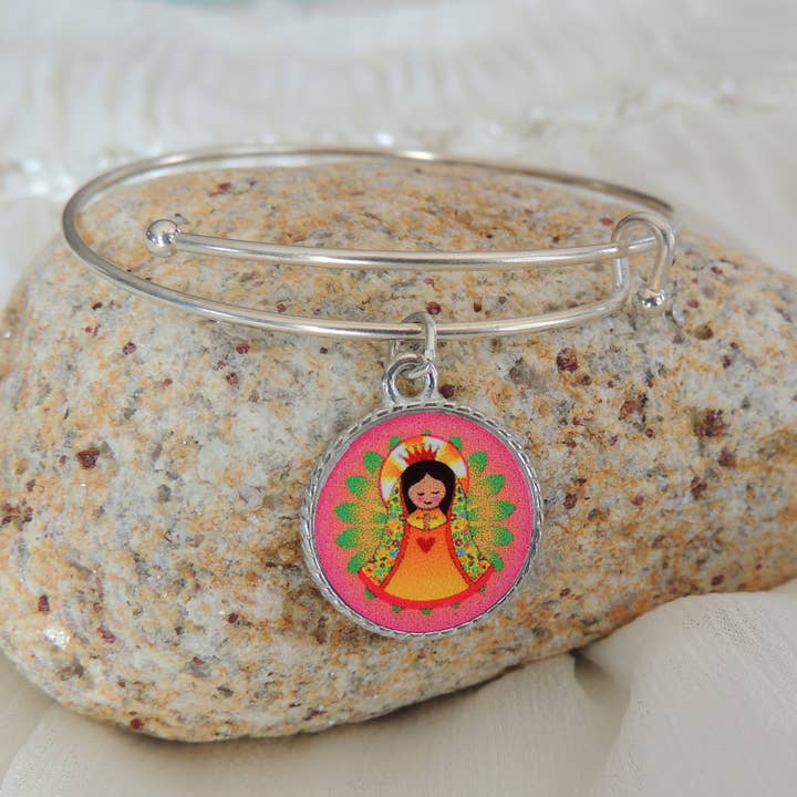 Abbey + CA Gift – Pulseira com pendente por atacado – Pulseira com Berloque Virgencita Porfis2