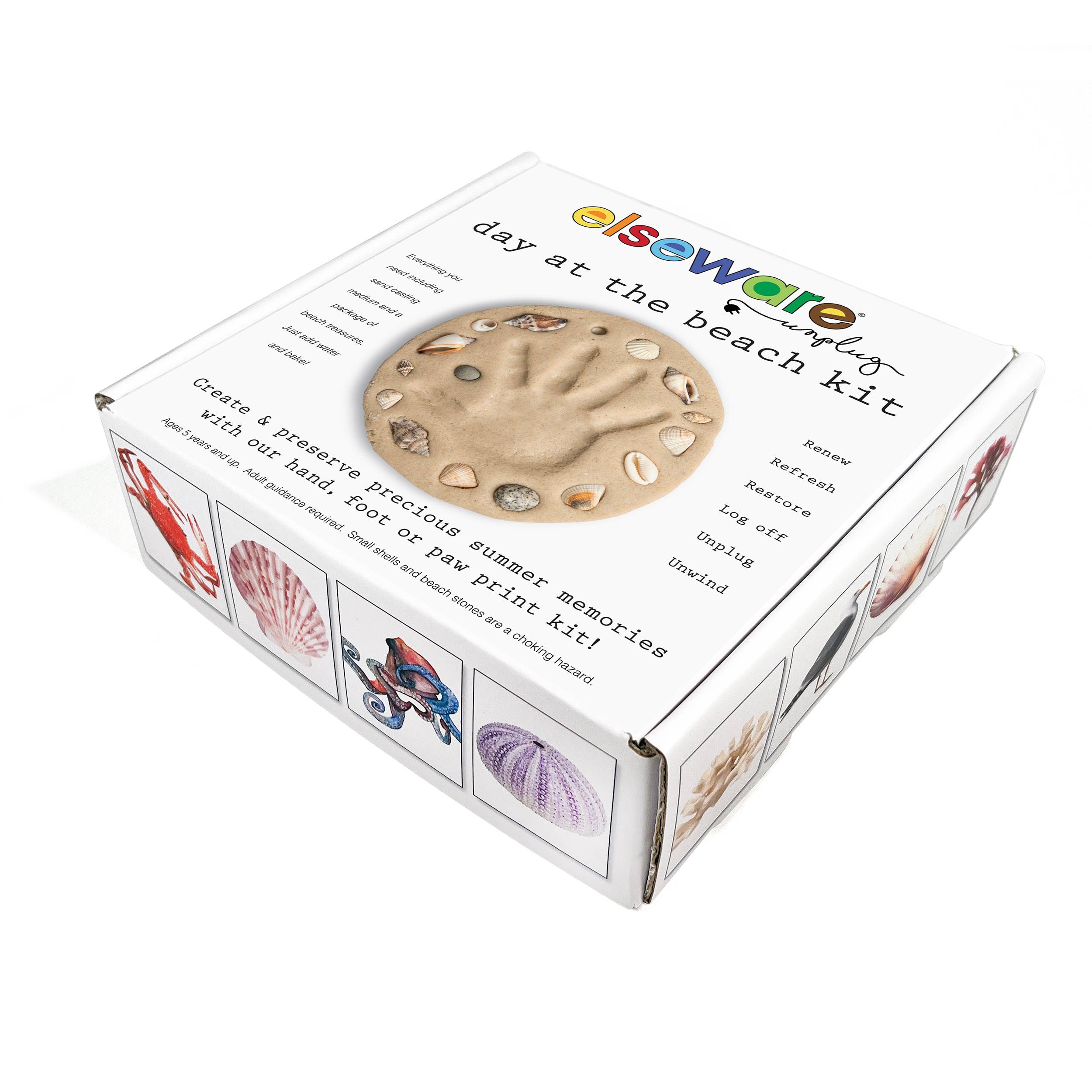 elseware unplug / eco-kids - Wholesale DIY Craft Kit - Kids - Day at the Beach - Kids Hand & Footprint Keepsake Craft4