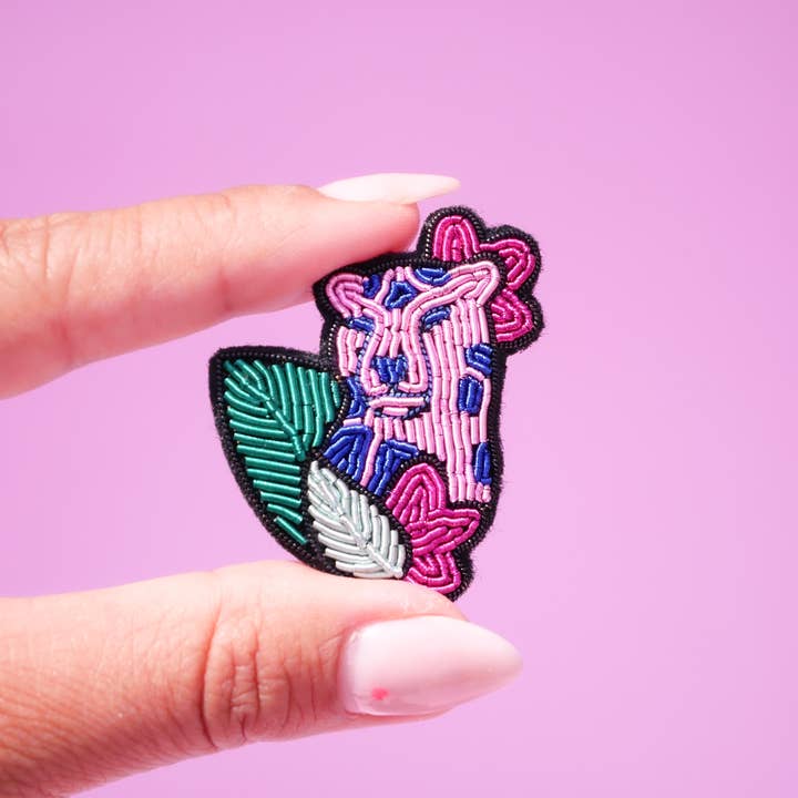 MALICIEUSE - Wholesale Brooch - Leopard Brooch - Hand Embroidered Bullion Work