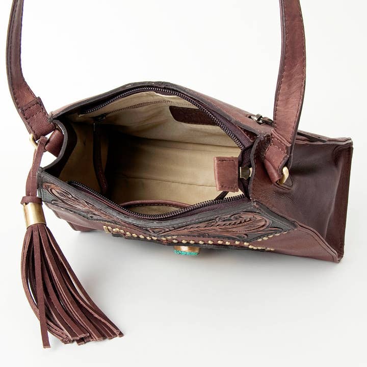 LS Western - Wholesale Tote Bag - Women's - ADBGI165A Tote Hand Tooled Genuine Western Leather Women Bag