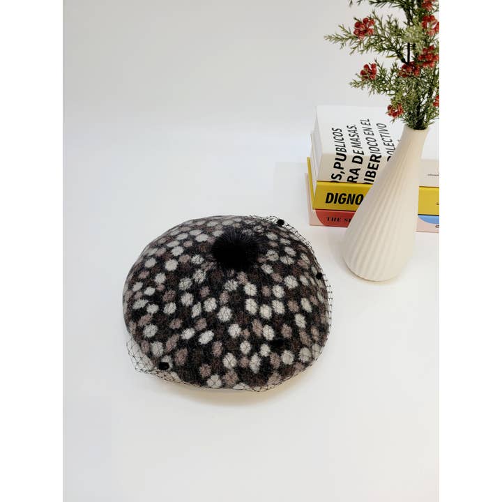 Comfortarians - Wholesale Beret - Women's - Women's Fall Winter Wool Beret with Lace3