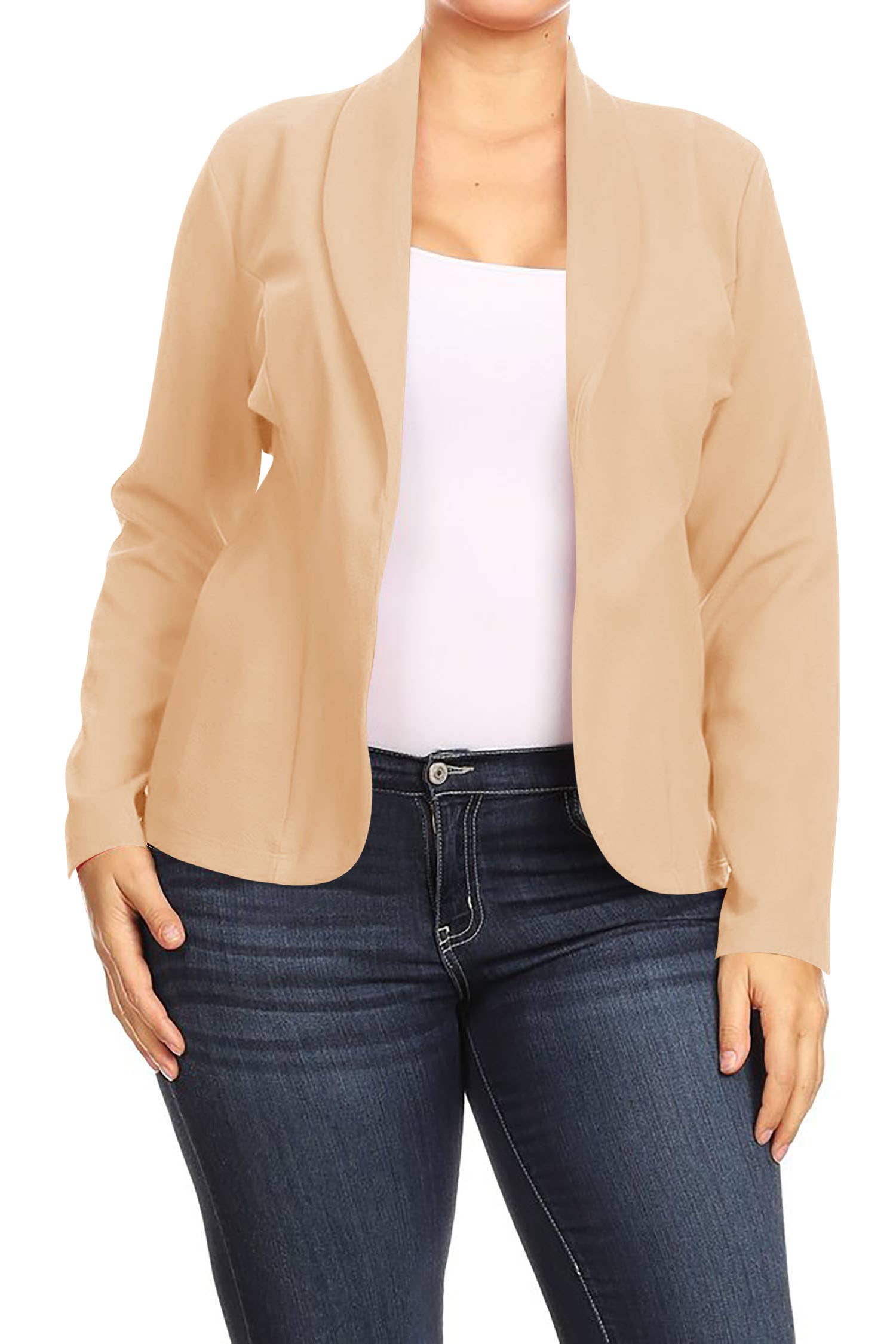 MOA COLLECTION - Wholesale Blazer - Women's - Plus Size Casual Open Front Office Work Wear Blazer Jacket28