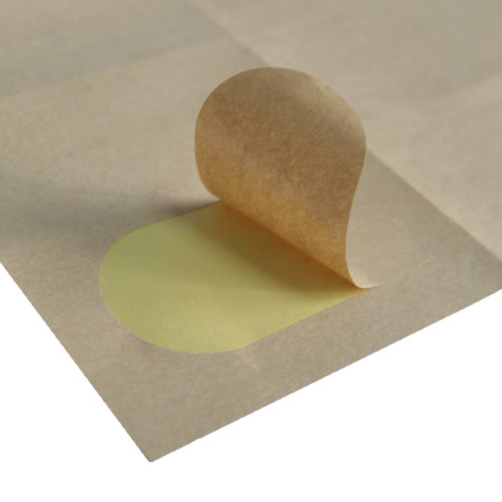 AW Aromatics Limited - Wholesale Gift Tag Label - 100x Brown Kraft - 12UP Arch Labels A4 Laser Label