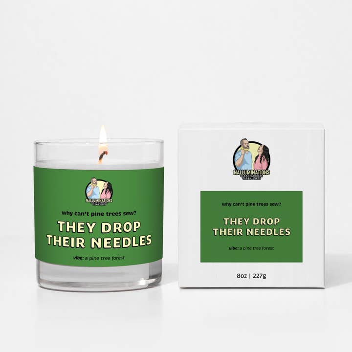 Vela Divertida de Floresta de Pinheiros | Velas Limpas, Piadas Limpas por atacado de Nalluminations® - Clean Candles, Clean Jokes
