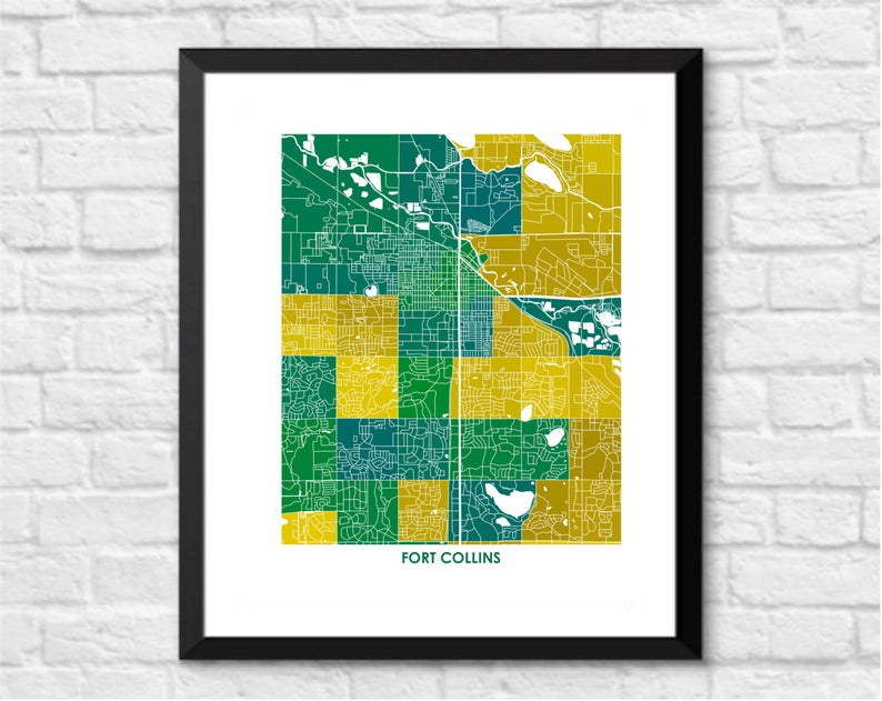 Juanita's Adventures - Wholesale Art Print - Juanitas Fort Collins Map Print3