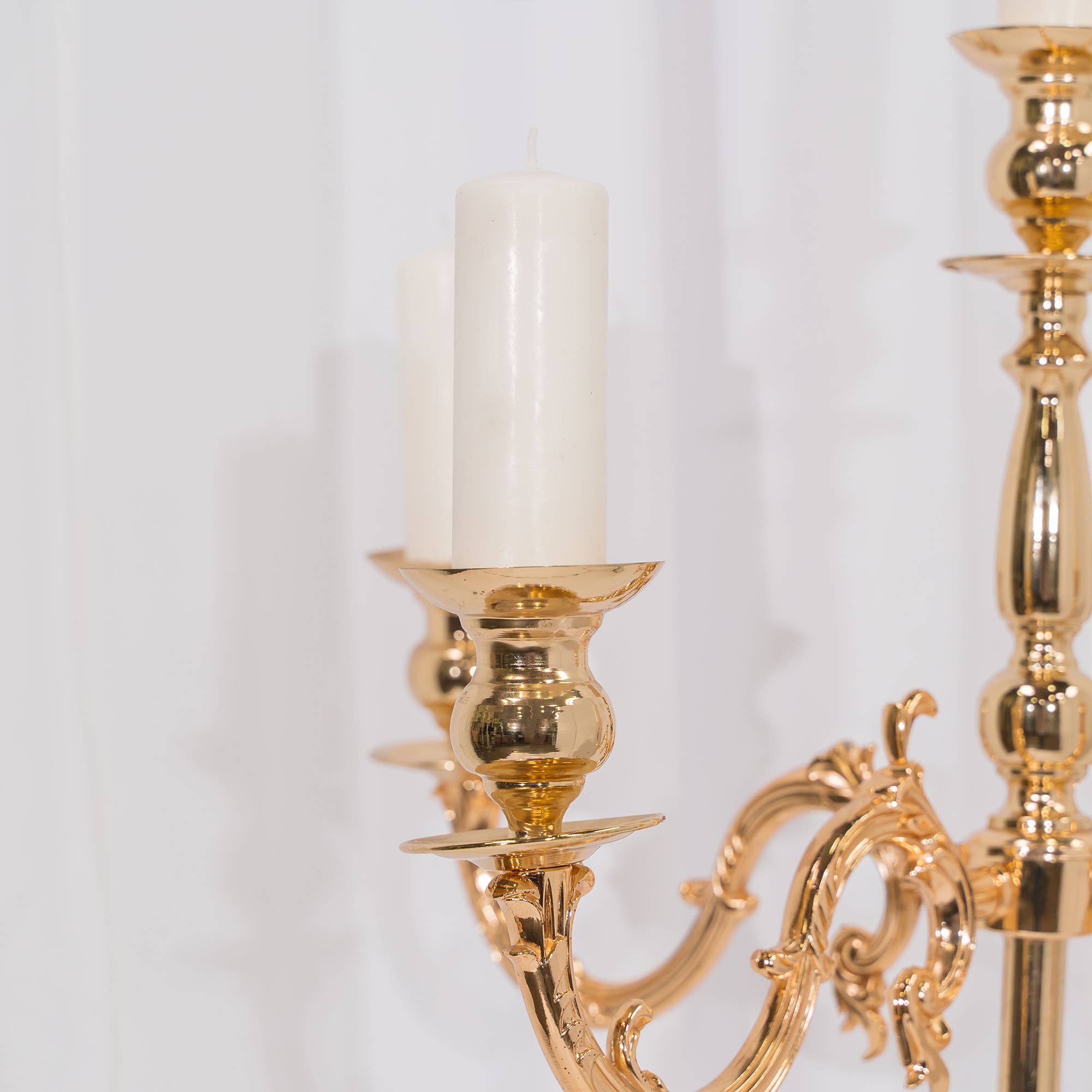 Candelabra 5 Arm Pillar Candle Holder 60½" - Gold for wholesale on Faire5