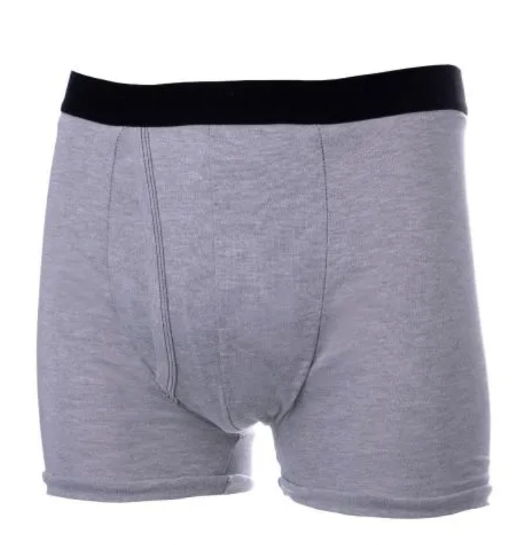 Conscious Generation – Engroshandel Menstruationsundertøj - Dame – Genanvendelige menstruationsboxershorts - Sort & Grå0