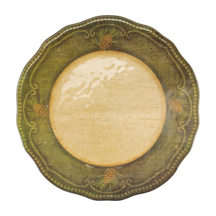 Supreme Housewares - Wholesale Dinner Plate - Woodland Pinecone 11" Melamine Plate