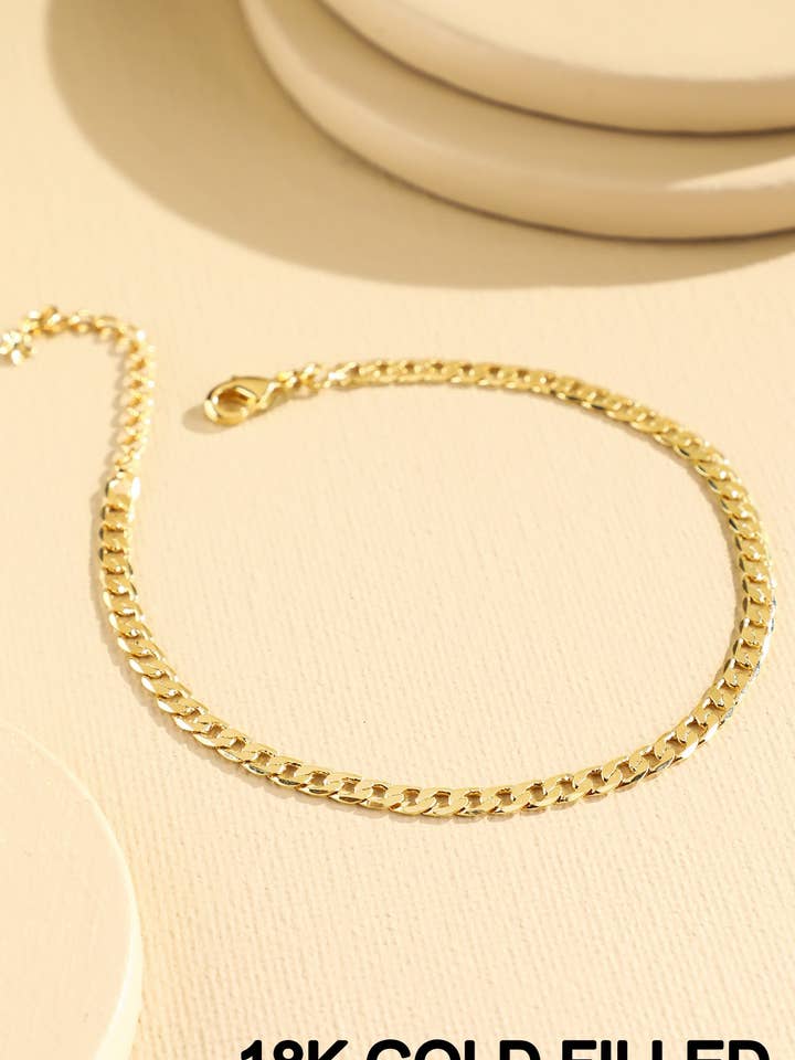 Bracelet à maillons cubains en or rempli 18K pour la vente par Urbanista