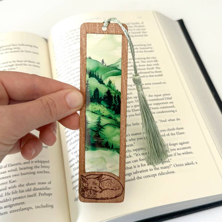 Art by Sharell - Wholesale Bookmark - Fox Bookmark | Wood & Acrylic Tassel Bookmark1