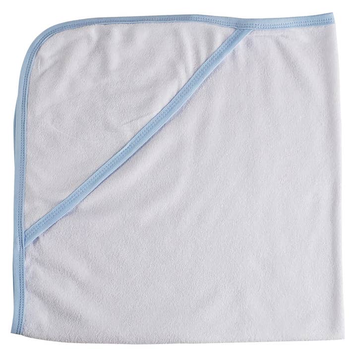 Bambini Infant Wear inc. – wholesale Hooded towel – Child & baby – Hooded Towel with Blue Binding