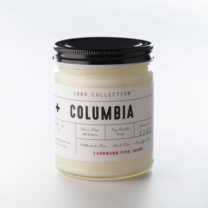 Landmark Fine Goods - Wholesale Jar/Filled Candle - Washington 1889 Collection™ Candle - Columbia
