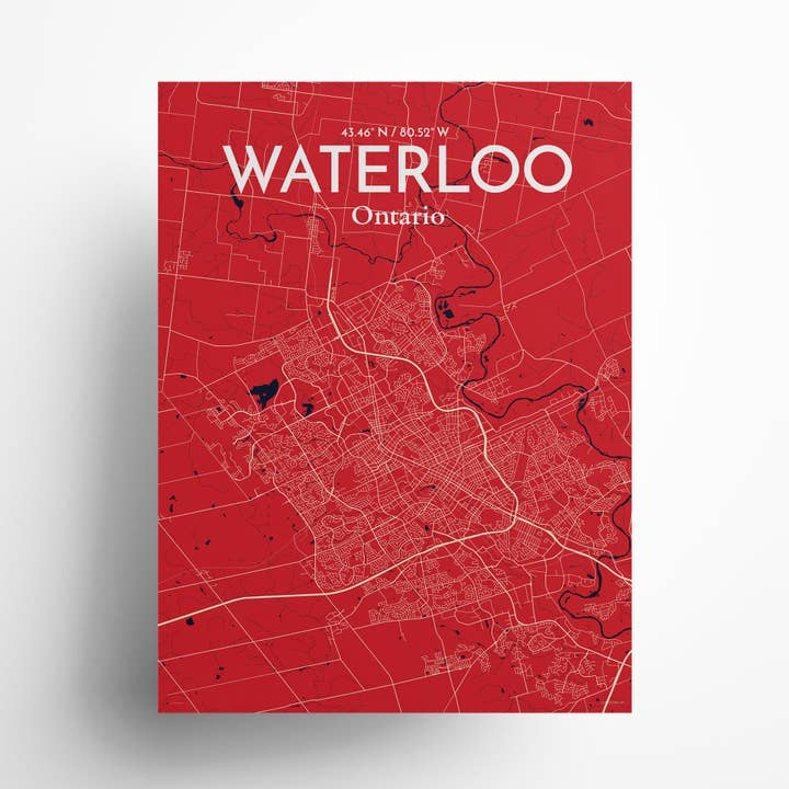 OurPoster.com - Wholesale Poster - Waterloo City Map Poster96