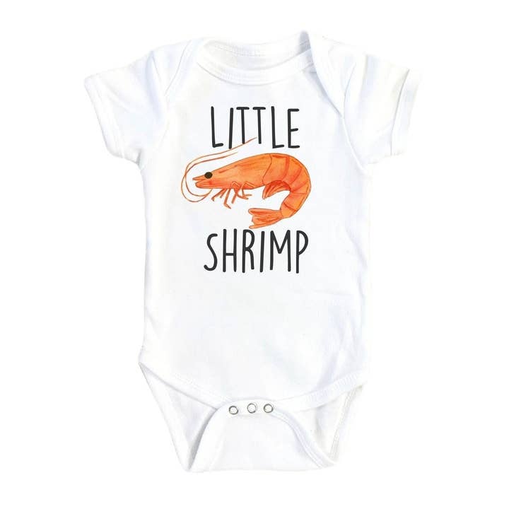 Crevettes et fruits de mer - Vêtements pour bébés garçons et filles, body amusant et mignon pour la vente par North Fork Forager LLC