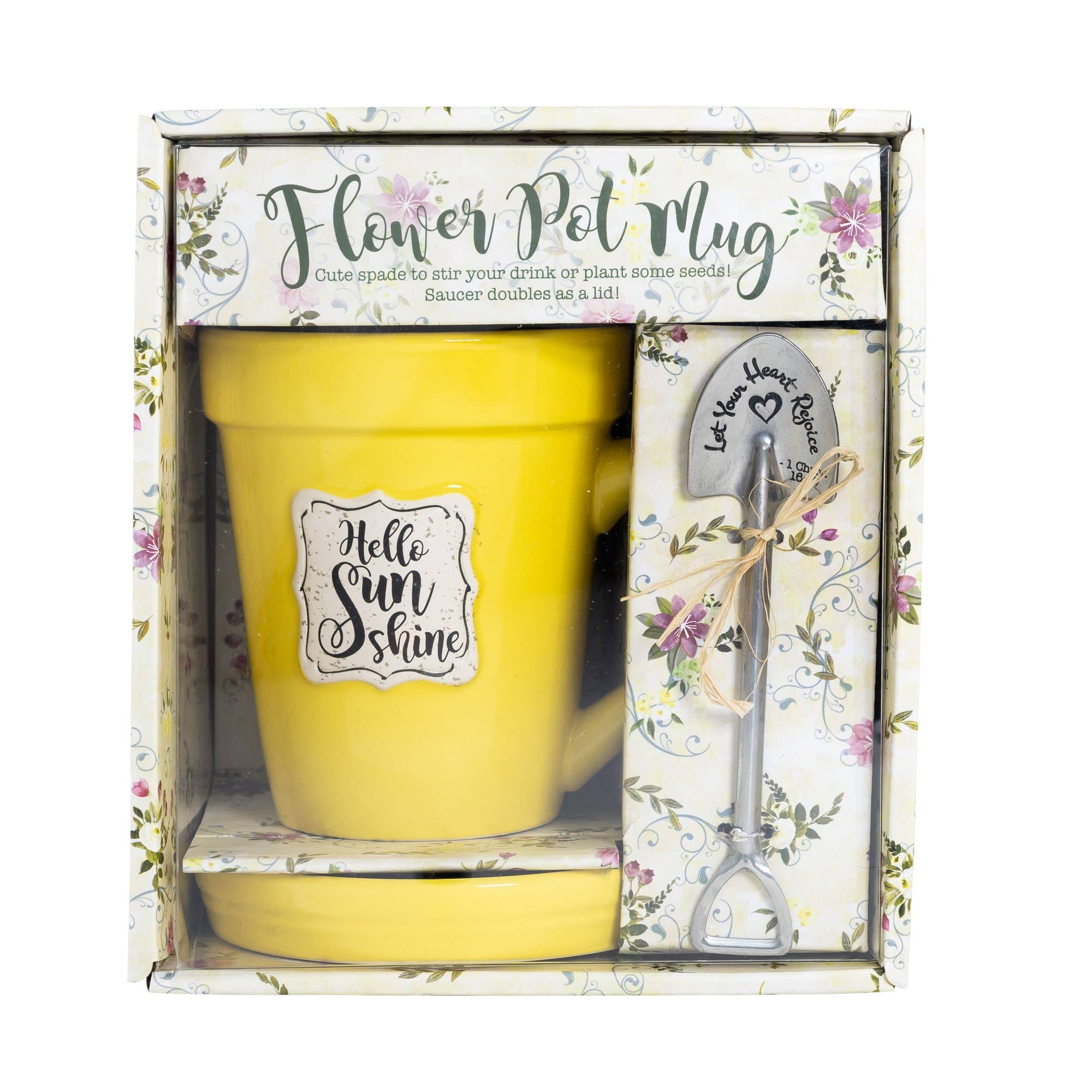 Divinity Boutique - Wholesale Coffee Mug - Yellow Flower Pot Mug w/Scripture - Hello Sunshine4