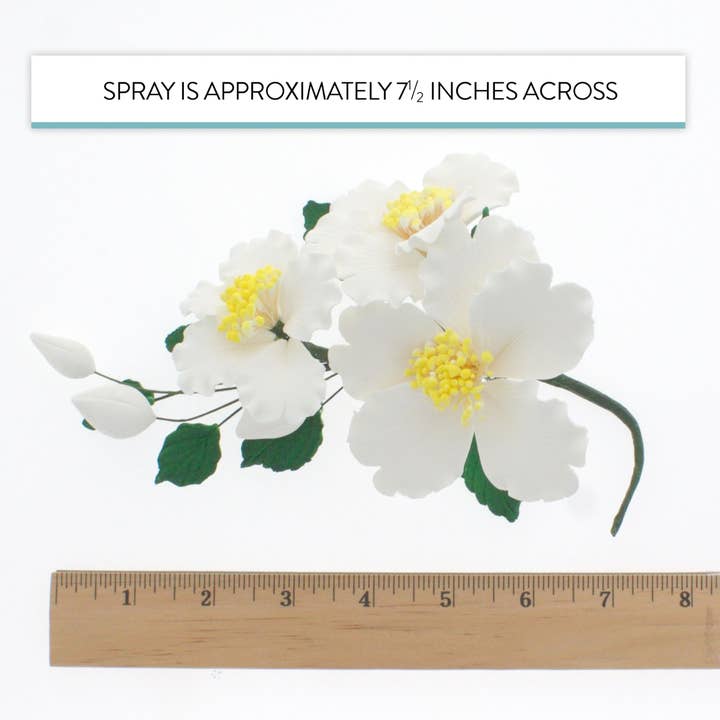 Global Sugar Art – wholesale Artificial flowers – Orchid Sugar Cake Flowers, Camellia Orchid Spray, by Global Sugar Art, White4