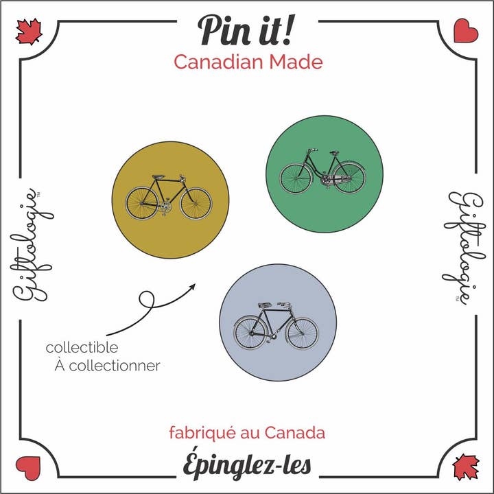 Bicycle Pin Trio for wholesale by Giftologie