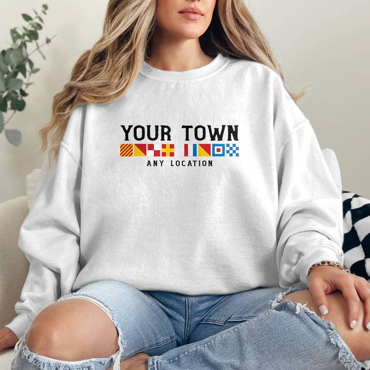 RetroPlanet - Wholesale T-shirt (graphic) – unisex - Nautical Flags Name Drop T-Shirt Sweatshirt Hoodie Adult6