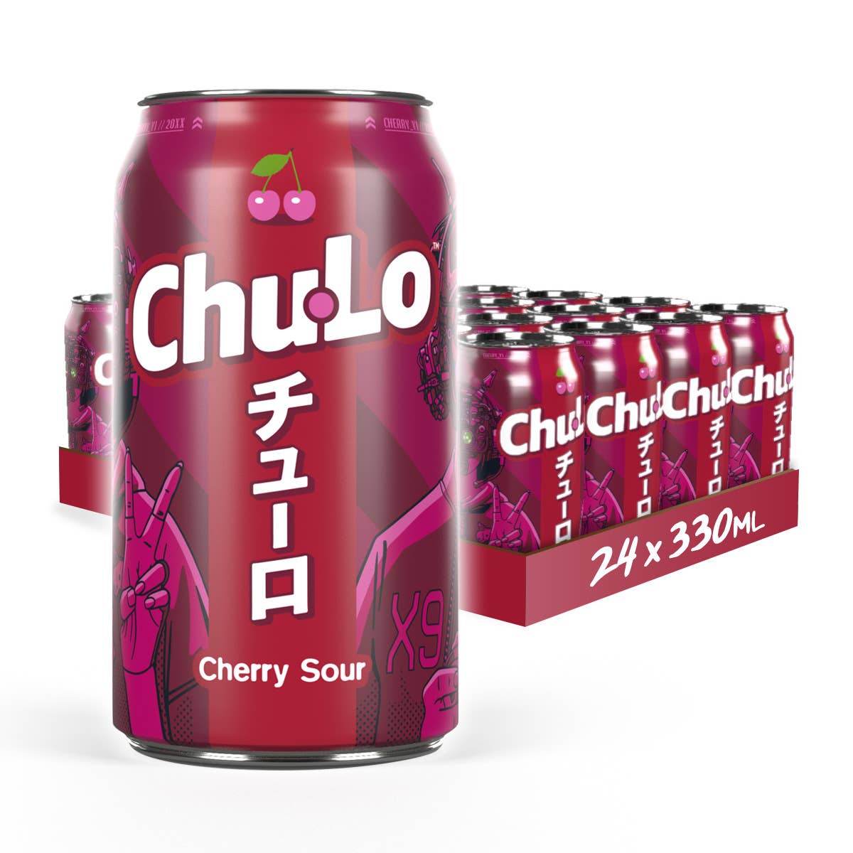 Chu Lo Drinks – Engroshandel Sodavand/kulsyreholdige drikkevarer – Chu Lo Cherry Sour med mørk kirsebærsmag2
