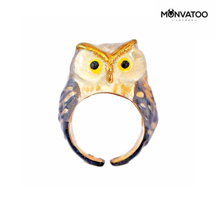 Snow Queen Owl Ring for wholesale by MONVATOO London