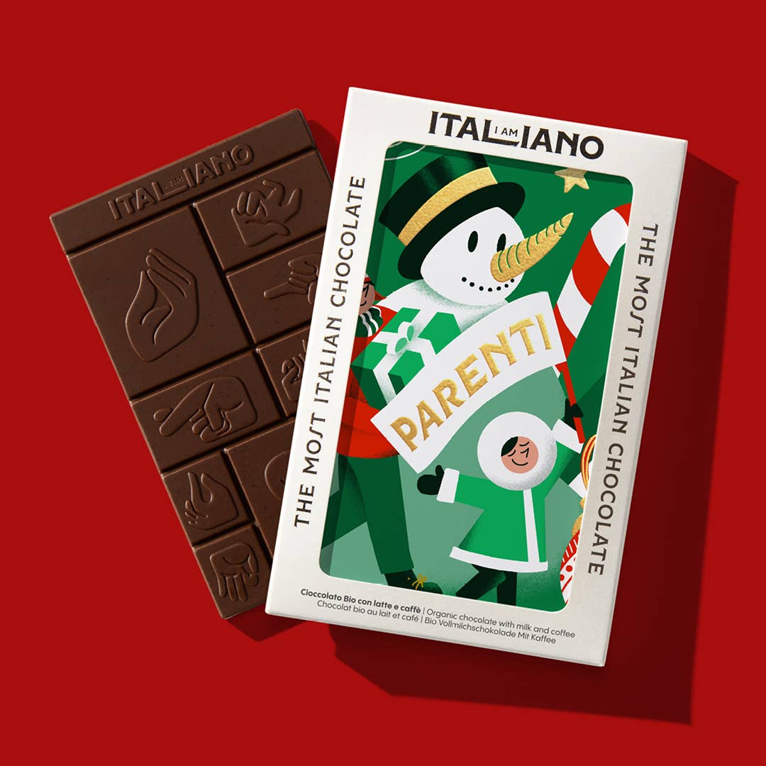 I AM ITALIANO - Vente Barre chocolatée - Parenti - Chocolat Bio au Lait et Café1