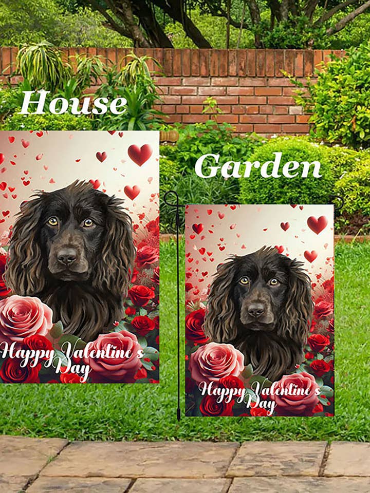 Boykin Spaniel - Valentine Garden Flag for wholesale by Best of Breed Products