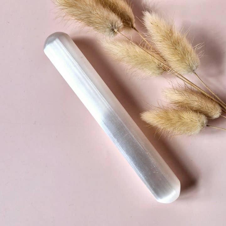 Moonlight Gemstones - Wholesale Spiritual Stone/Crystal - Selenite Massage Stick – 15 cm – Purification & Spiritual Protection2