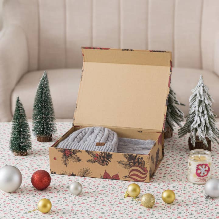 Soul & Lane - Wholesale Gift Box - Christmas Kraft Magnetic Gift Box - 12.5" x 9.0" x 3.5"4