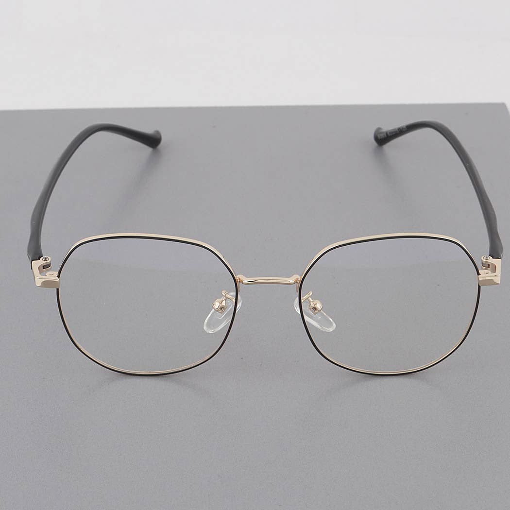 Clear Classic Round Bluelight Glasses for wholesale on Faire3