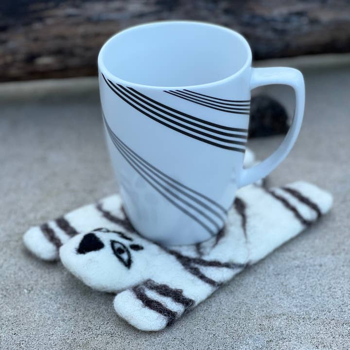 Lungta Imports - Wholesale Coasters - Fair Trade Animal Felt Ball Tea Coasters, Cup Mug Coasters2
